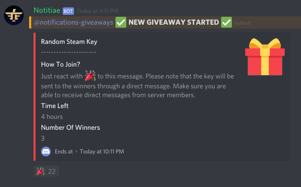 GiveawayBot - Discord Giveaway Bot