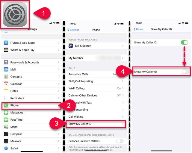 how to call private on iphone