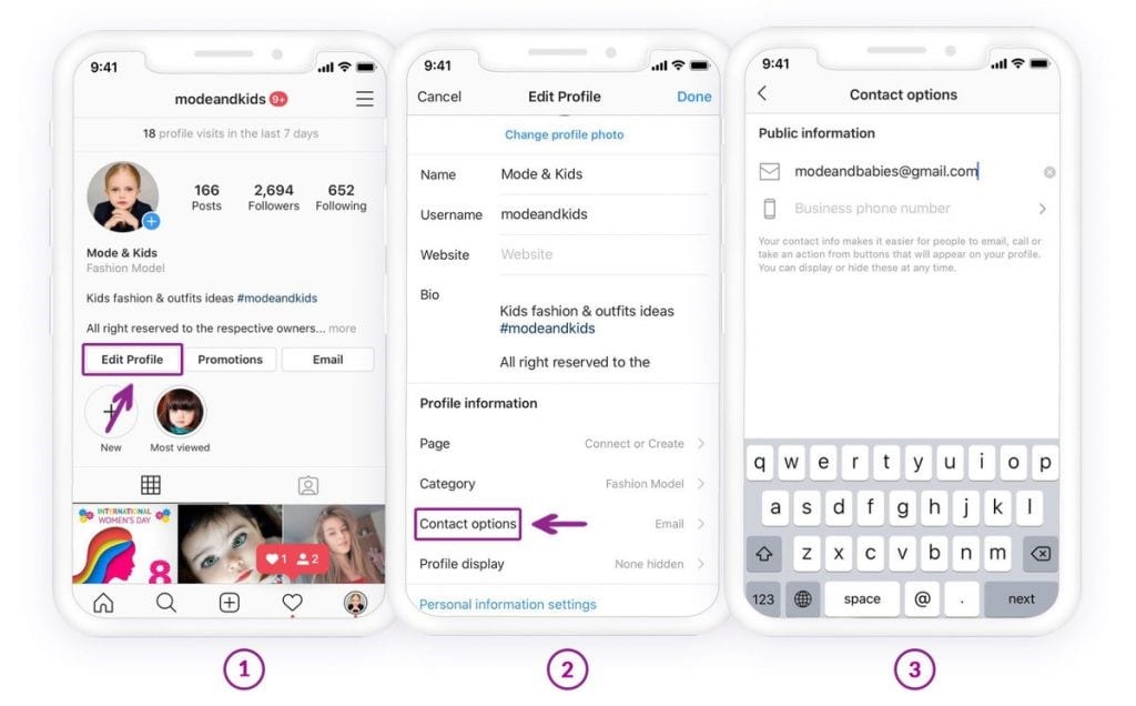 how to change email on instagram