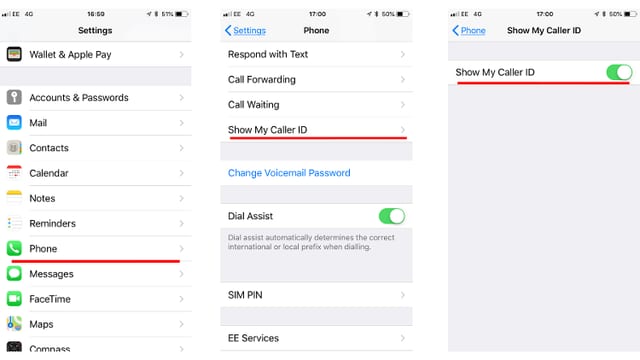 How to hide caller id on iphone
