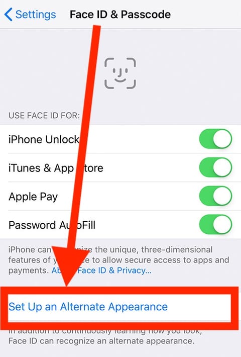face id not working