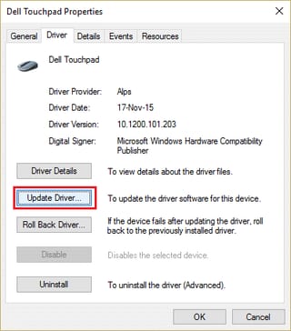 Dell Touchpad Not Working