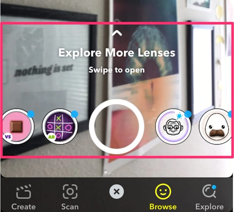send a snap with the cartoon face lens