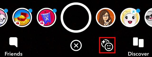 send a snap with the cartoon face lens