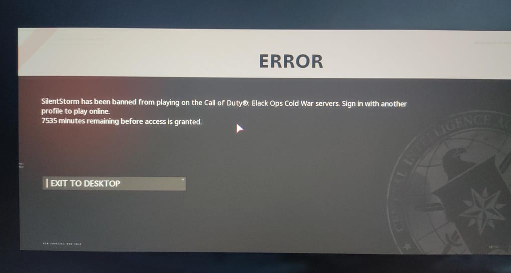 Activision Ban Appeal