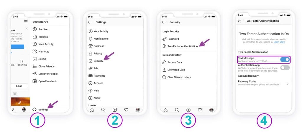 instagram backup codes