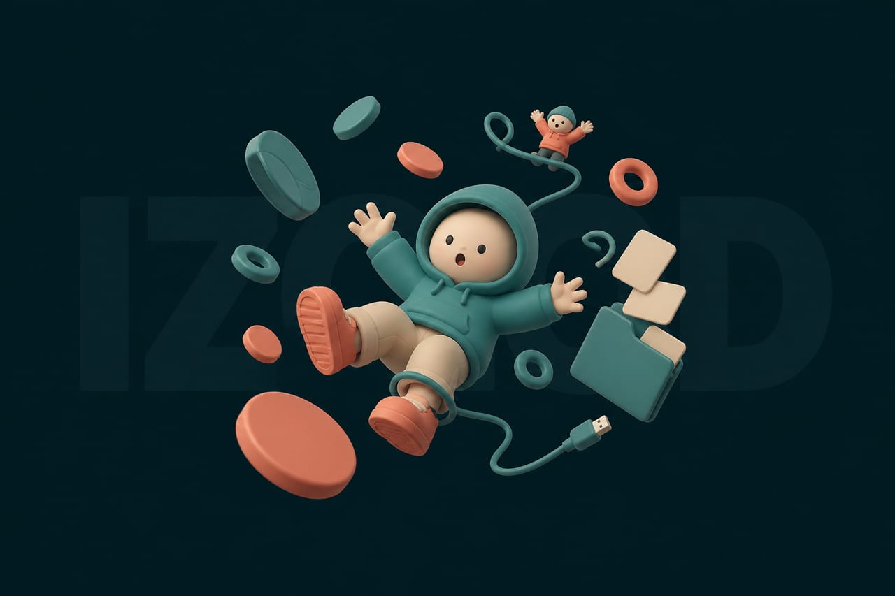 A chunky matte vinyl character tumbles backwards through the air.