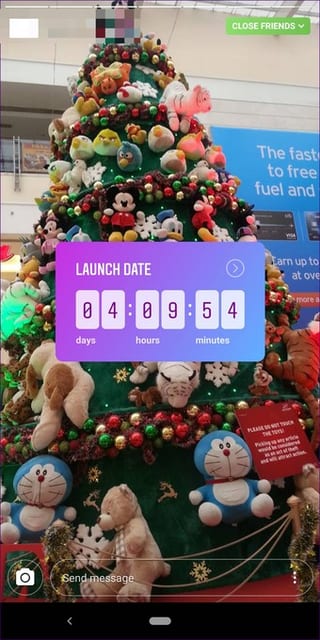 New Countdown sticker for Instagram Stories