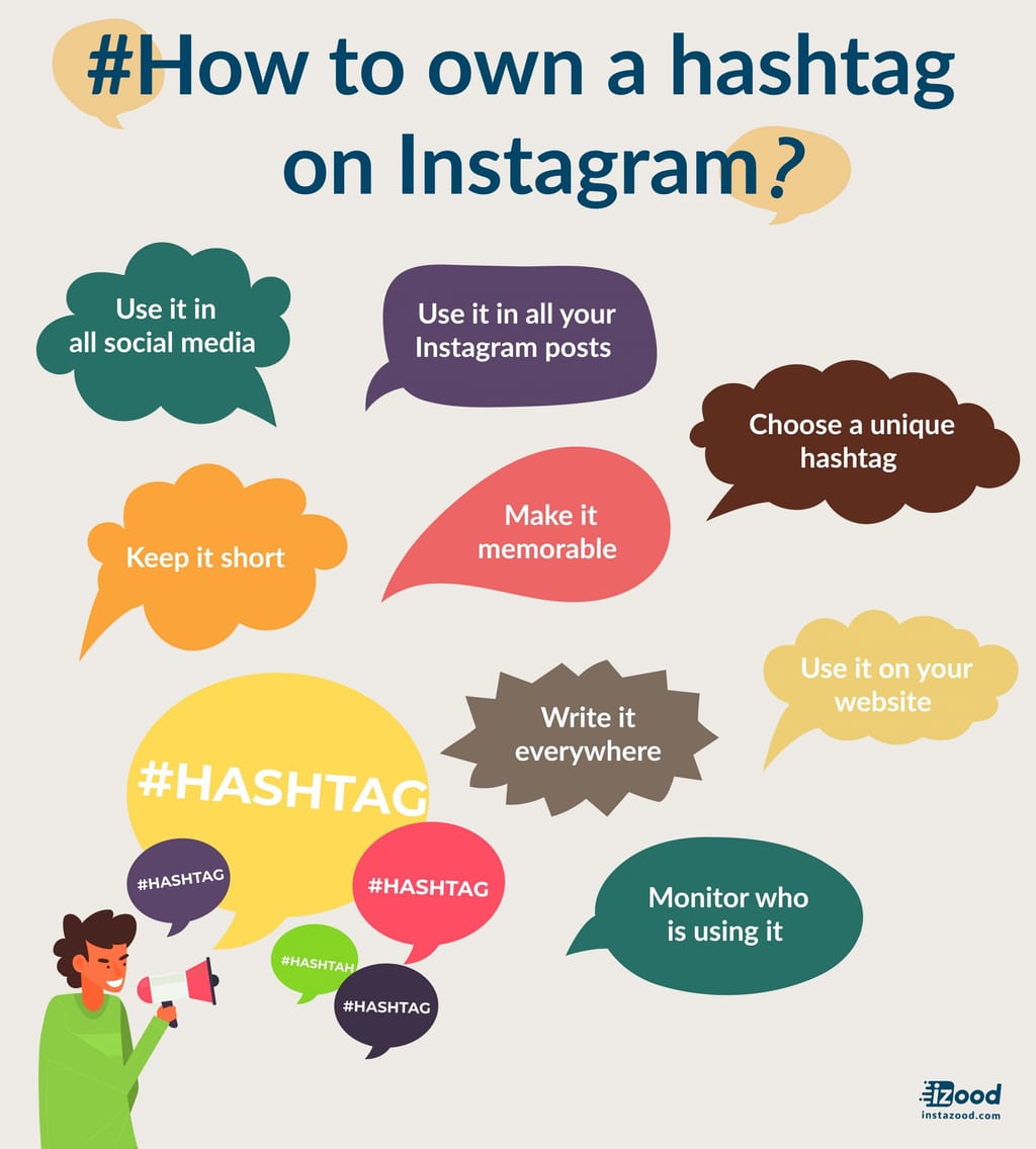 Own an Instagram hashtag infographic