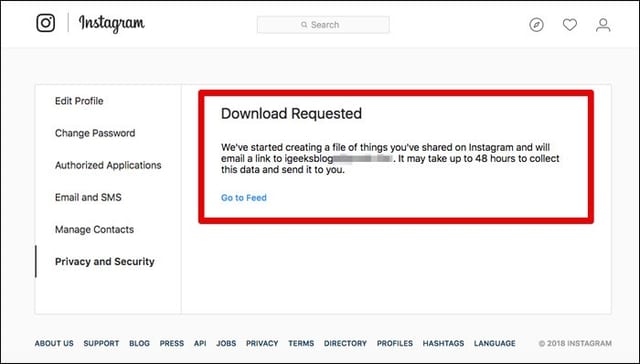 How to View and Download your Instagram Account Data