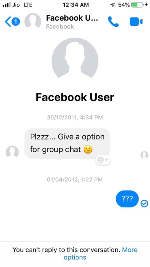 this person is unavailable on messenger