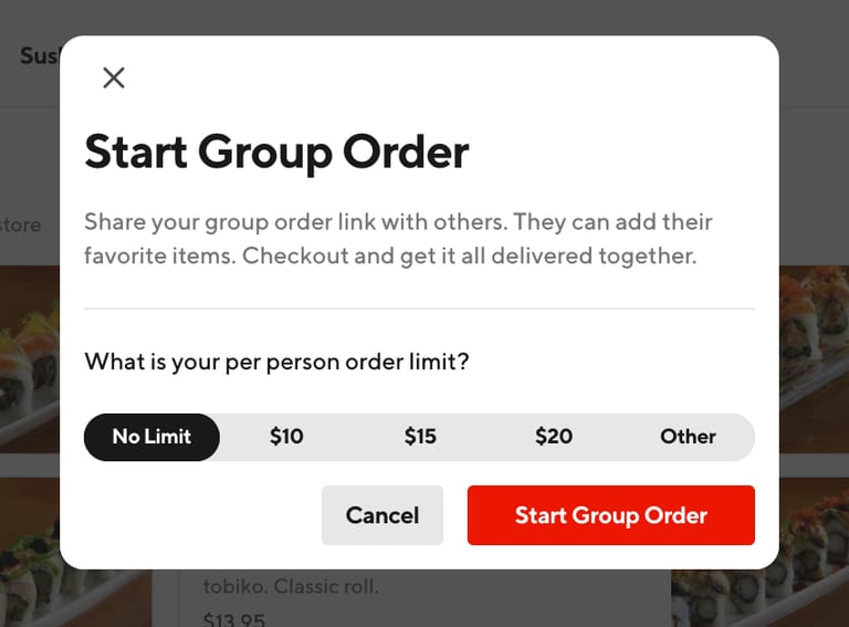 DoorDash Group Order