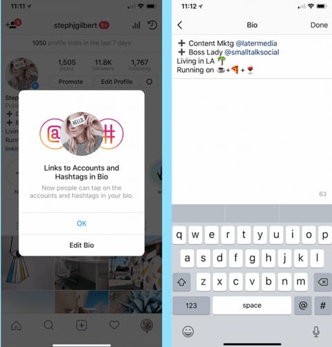 How to use Instagram bio live links?