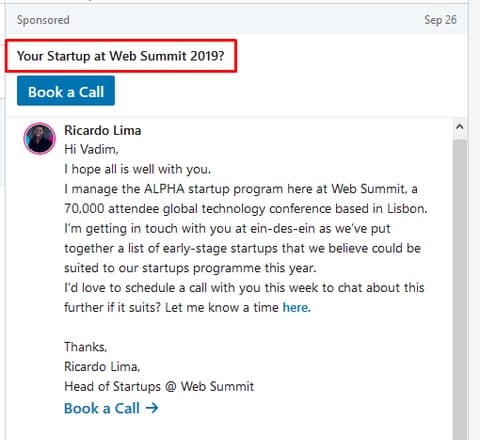 linkedin inmail credits