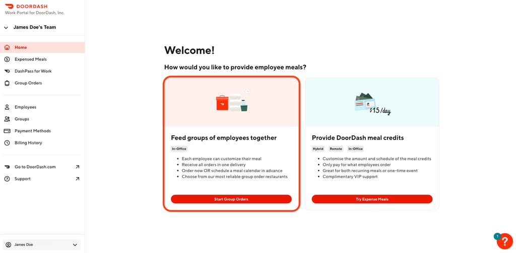 DoorDash Group Order
