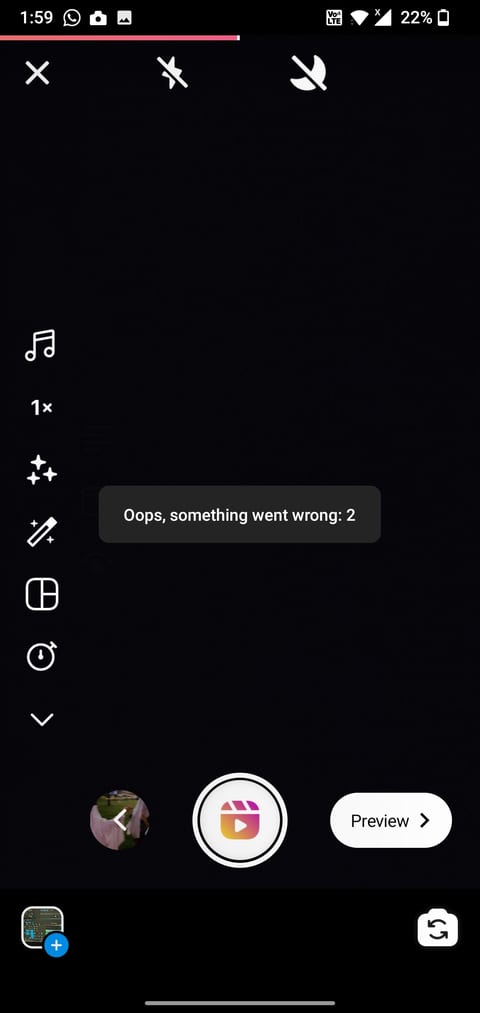 Instagram reels not working