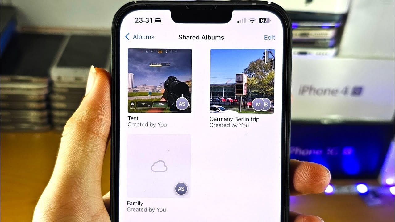 How to accept shared album invite