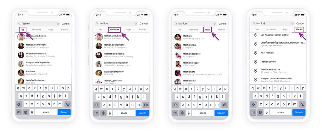how to search on Instagram?