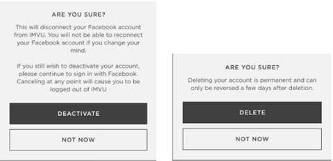delete imvu account