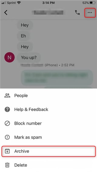 how to hide text messages on android