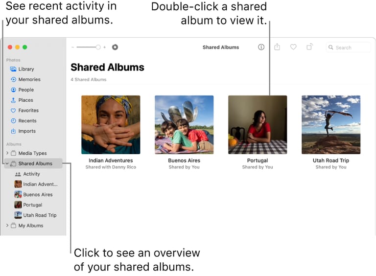 how to accept shared album invite