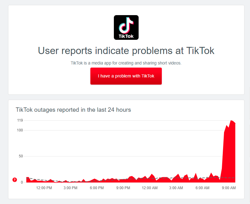 tiktok down