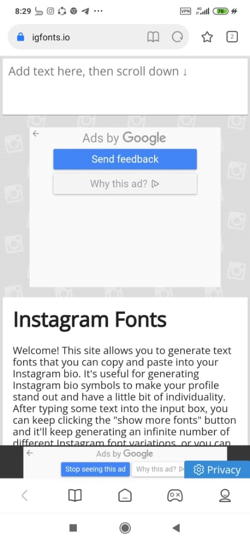 instagram fonts generator