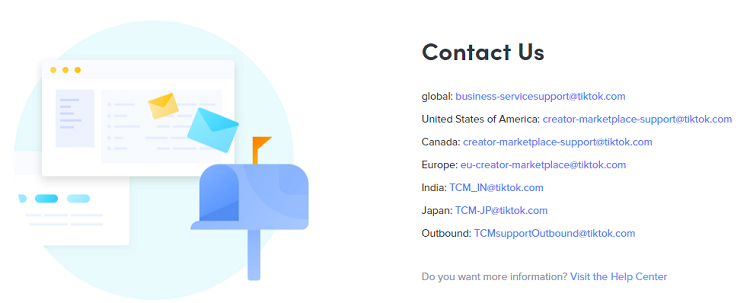 How to contact tiktok 