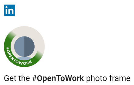 open to work linkedin