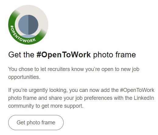 how to remove open to work on linkedin