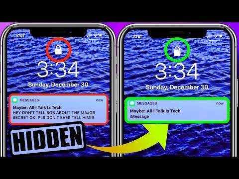 how to hide messages on iphone