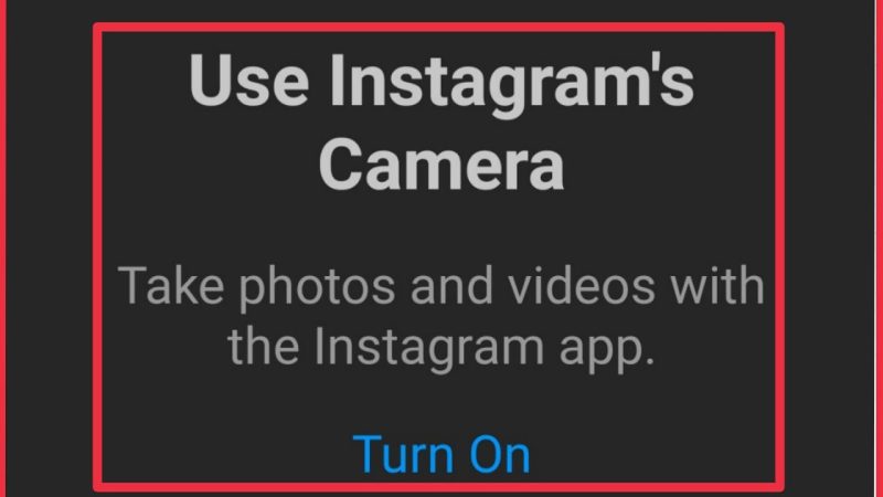 instagram camera not working