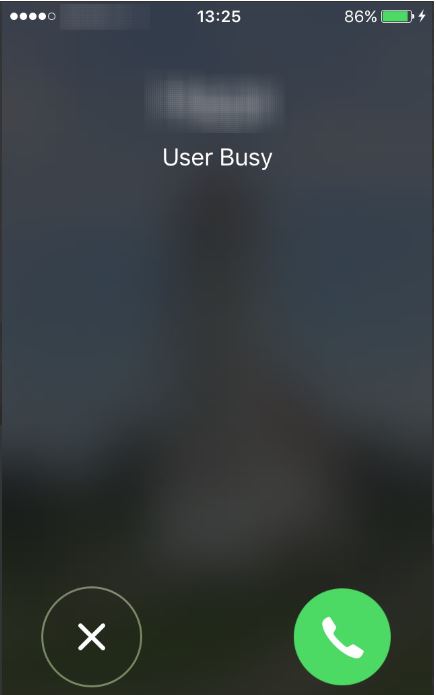 User Busy iPhone