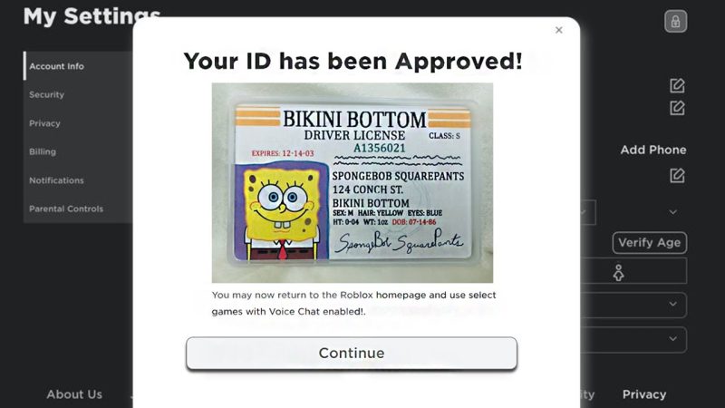 fake ID for Roblox