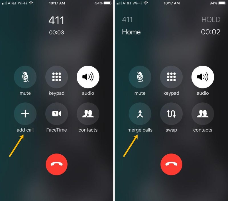 how to conference call on iphone