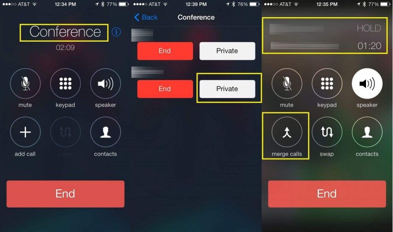 how to conference call on iphone