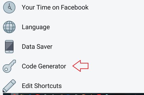 where is code generator on facebook