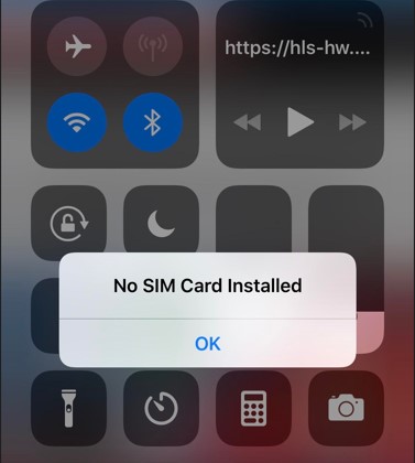 No Sim Card Installed