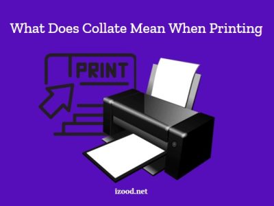 What does collate mean when printing