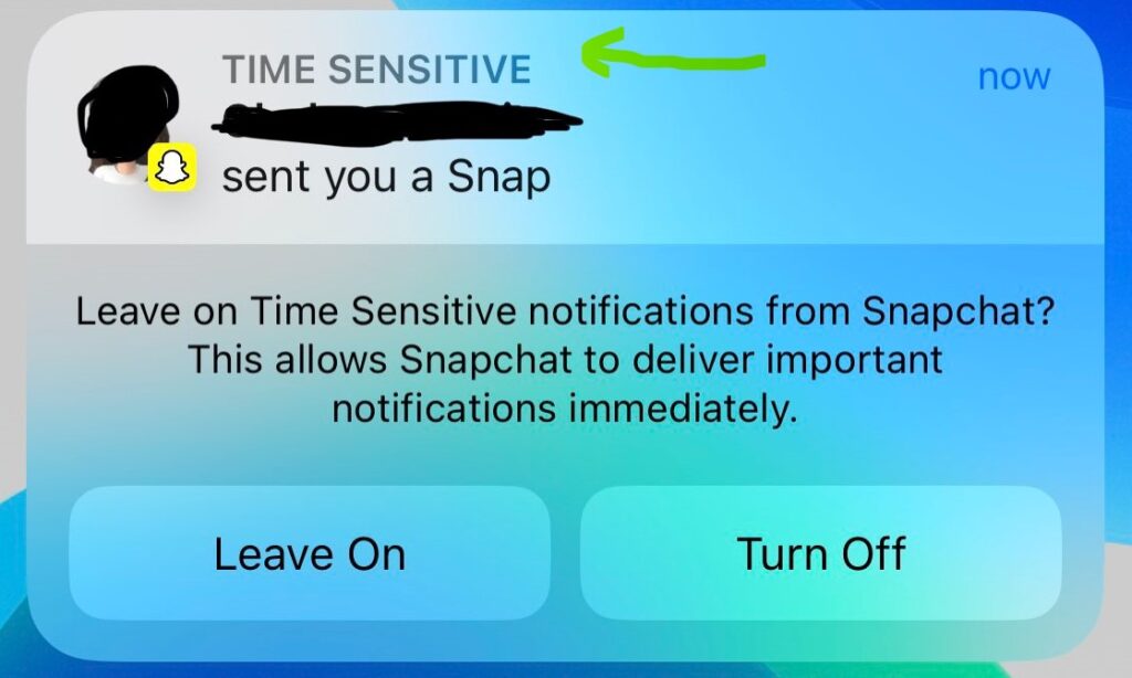 what does time sensitive mean on snapchat