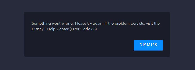 Fix Disney Plus Error Code 83	