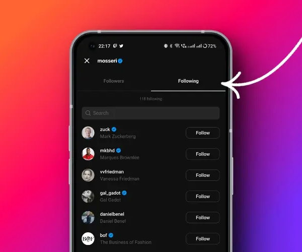 how to see who someone recently followed on instagram